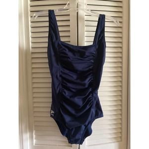 Speedo Endurance Navy Blue One Piece Swimsuit Sz10